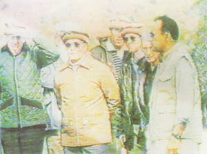 William Casey, General Akhtar and the author during a visit to a Mujahideen training camp