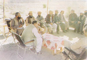Brigadier Yousaf with some commanders