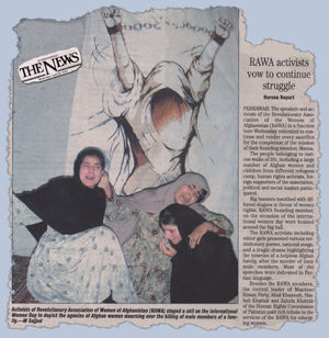 Reflection of RAWA event on March 10, 2004