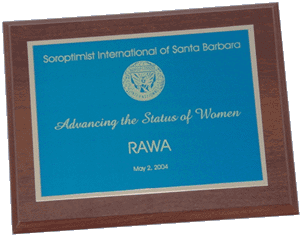 advancing status of women award to rawa