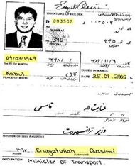 پاسپورت دوم آقای عنایت‌اله که سال تولدش 1969 میباشد