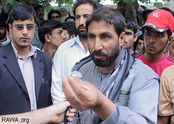 Protest agianst Sayyaf in Paghman