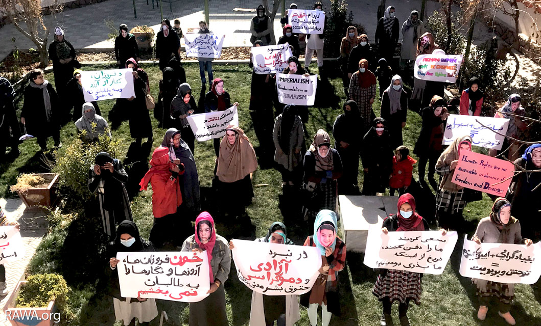 RAWA protest on the International Human Rights Day