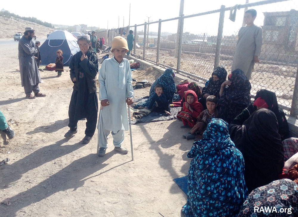 Displaced people in Herat