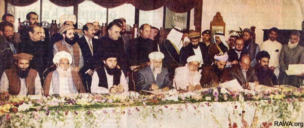 Jehadi leaders with their Pakistani,Arab and Irani masters