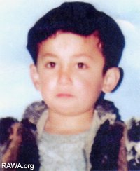 Fraidon, 7-year-old child who was abducted and then killed by warlords in Fakhar province